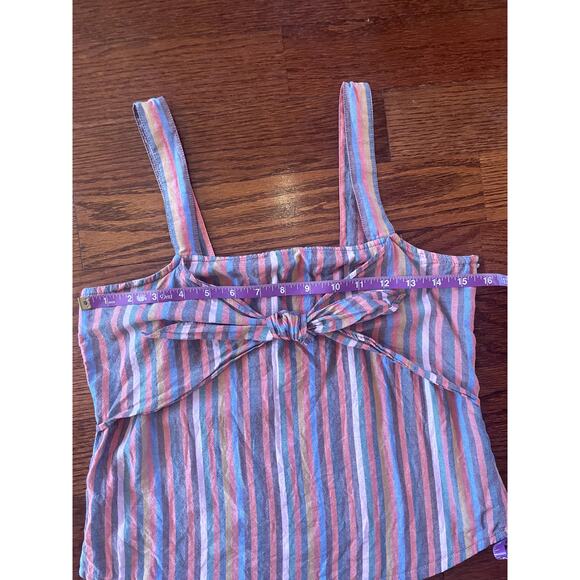 Madewell Tie Front Striped Cami Size 0 - Picture 8 of 8